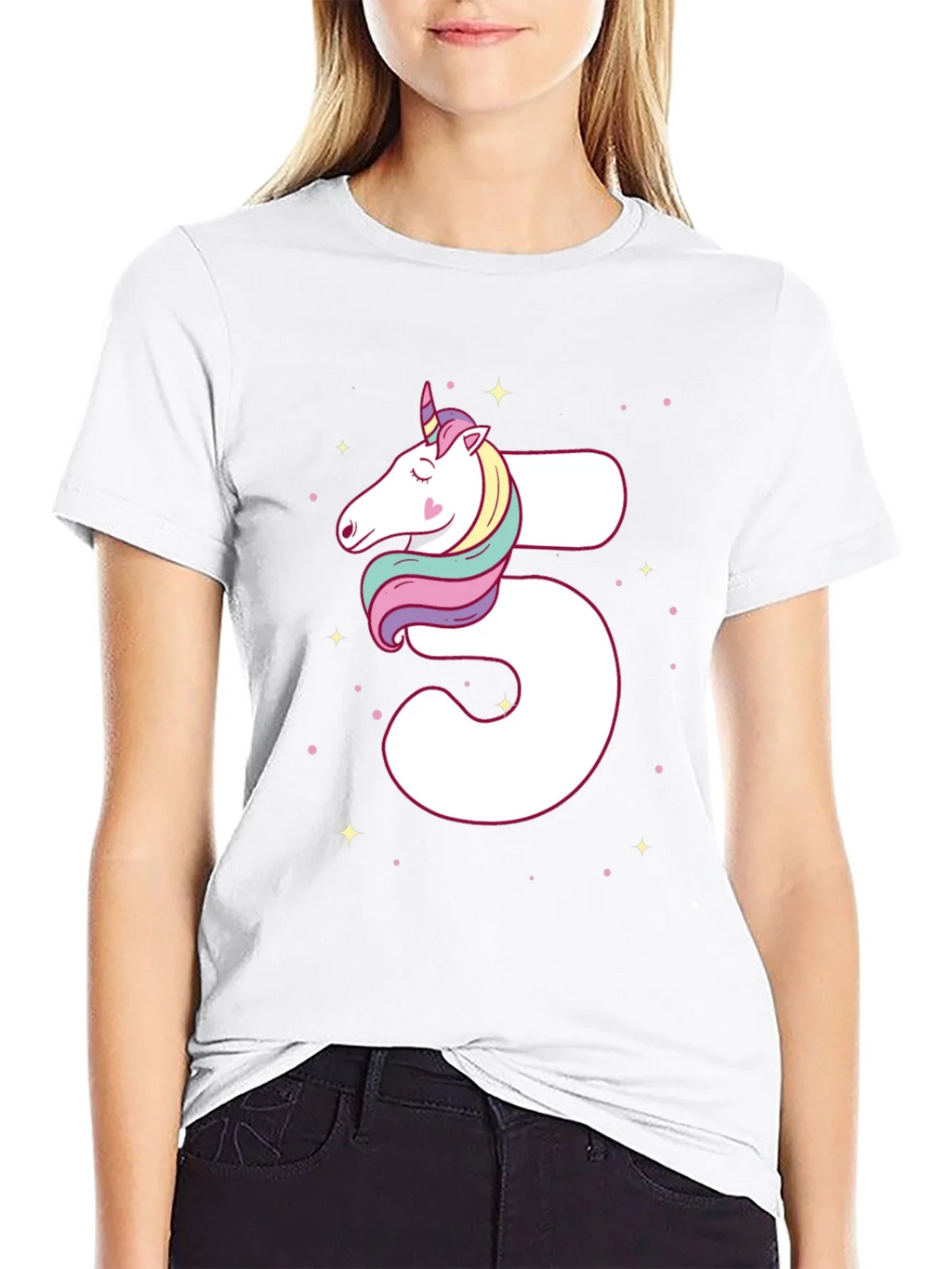Unicorn 5th Birthday T-Shirt - Cute Party Outfit product image 11