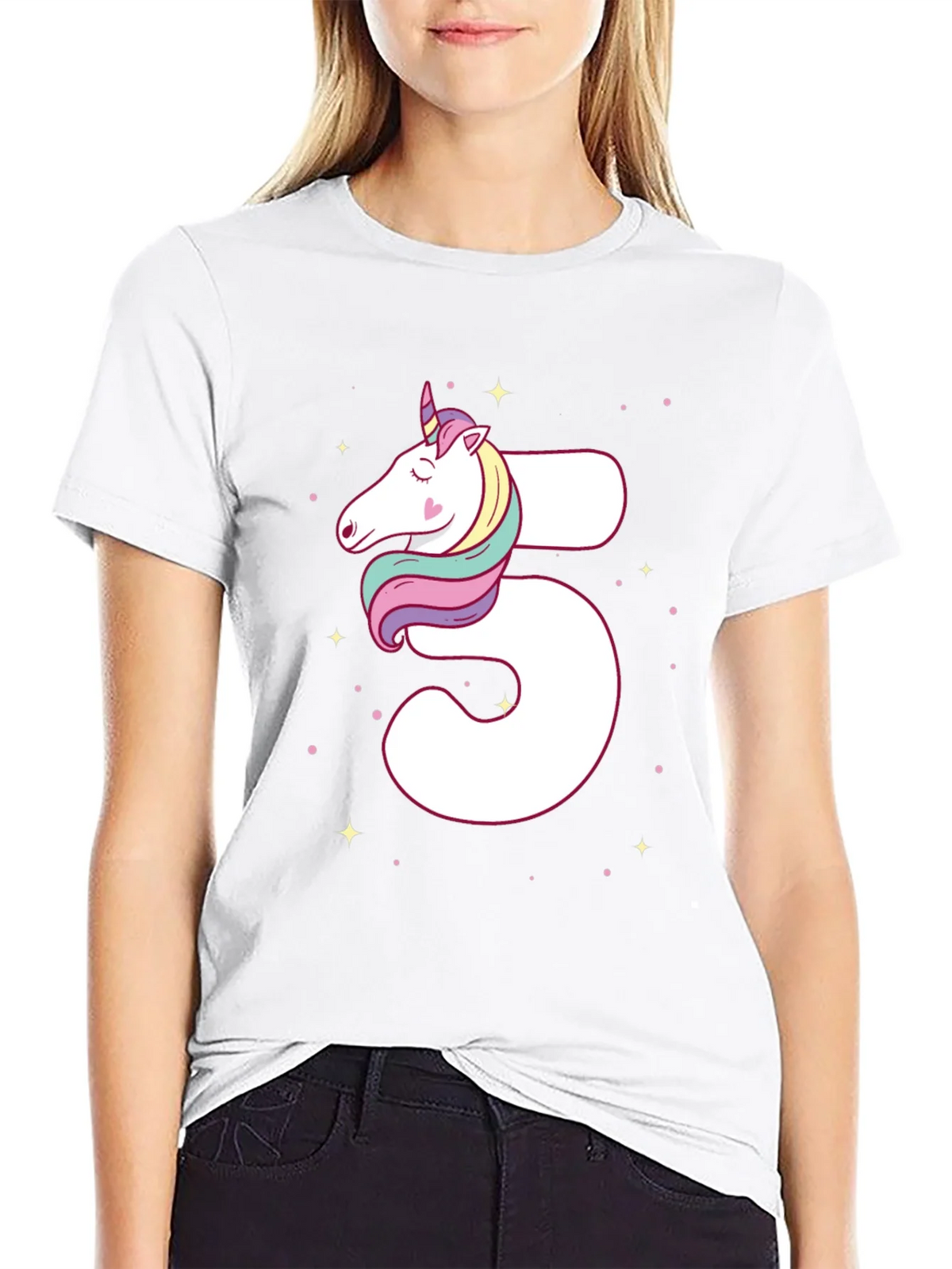 Unicorn 5th Birthday T-Shirt - Cute Party Outfit product image 11