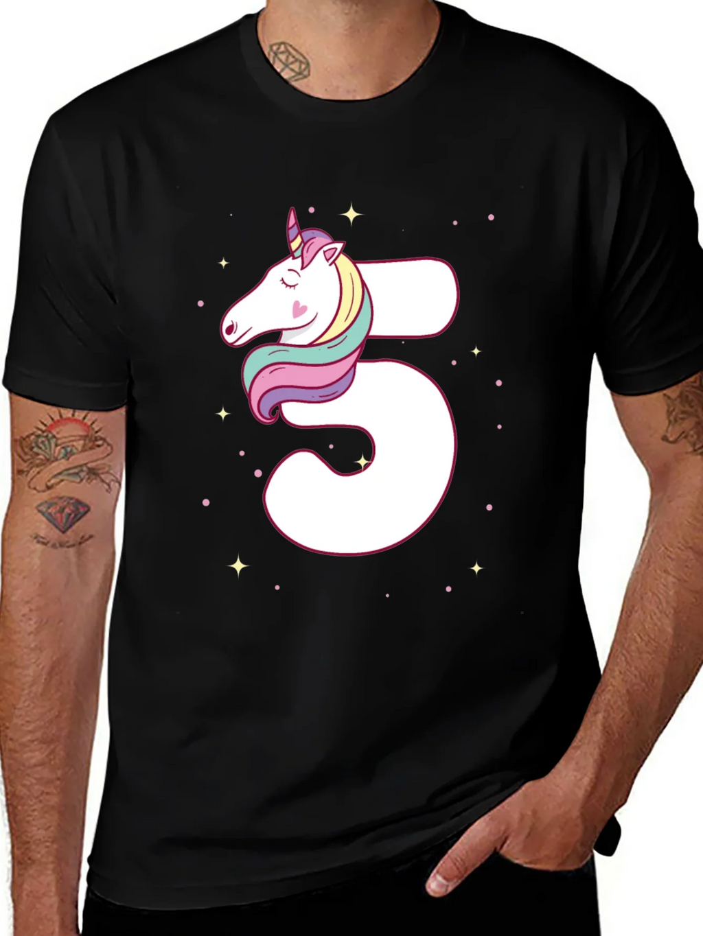 Unicorn 5th Birthday T-Shirt - Cute Party Outfit product image 1