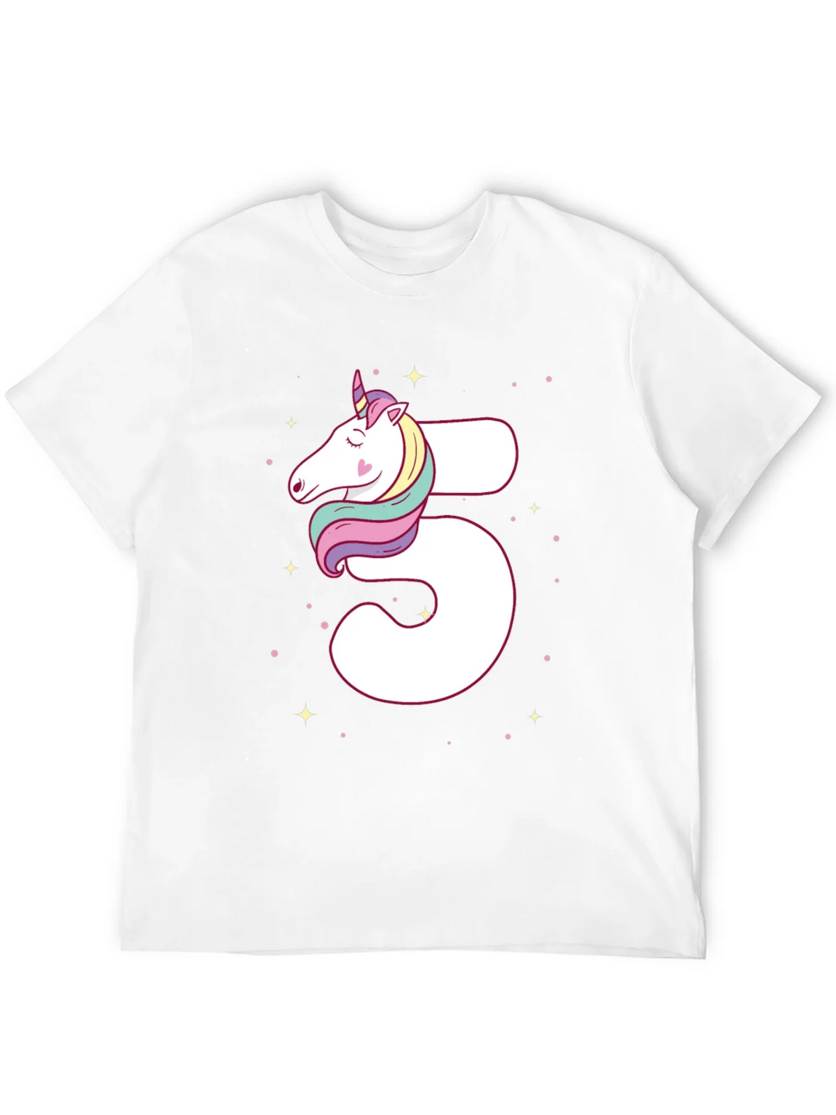Unicorn 5th Birthday T-Shirt - Cute Party Outfit product image 3