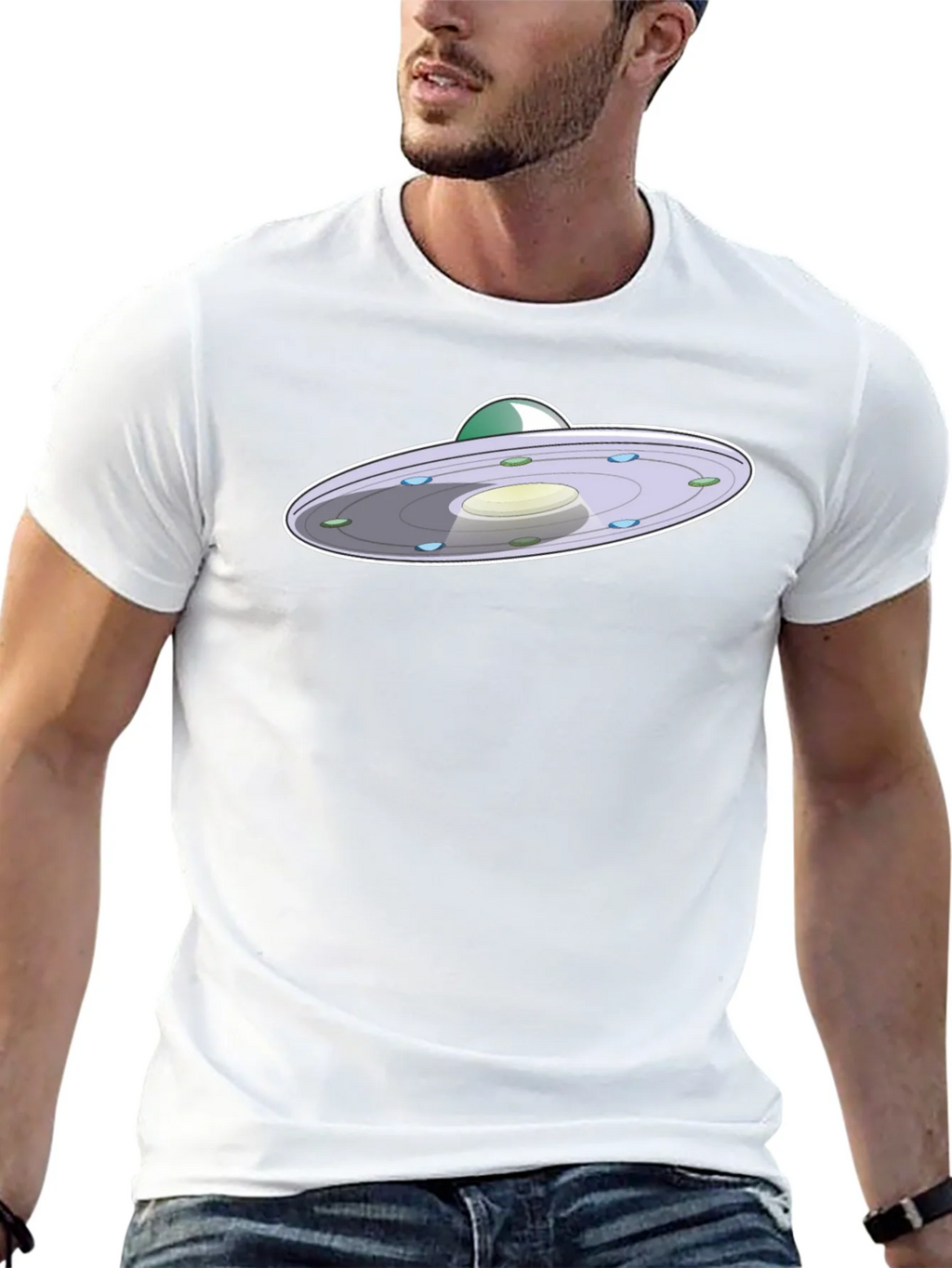 UFO Graphic Print Tee - Short Sleeve Crew Neck product image 4