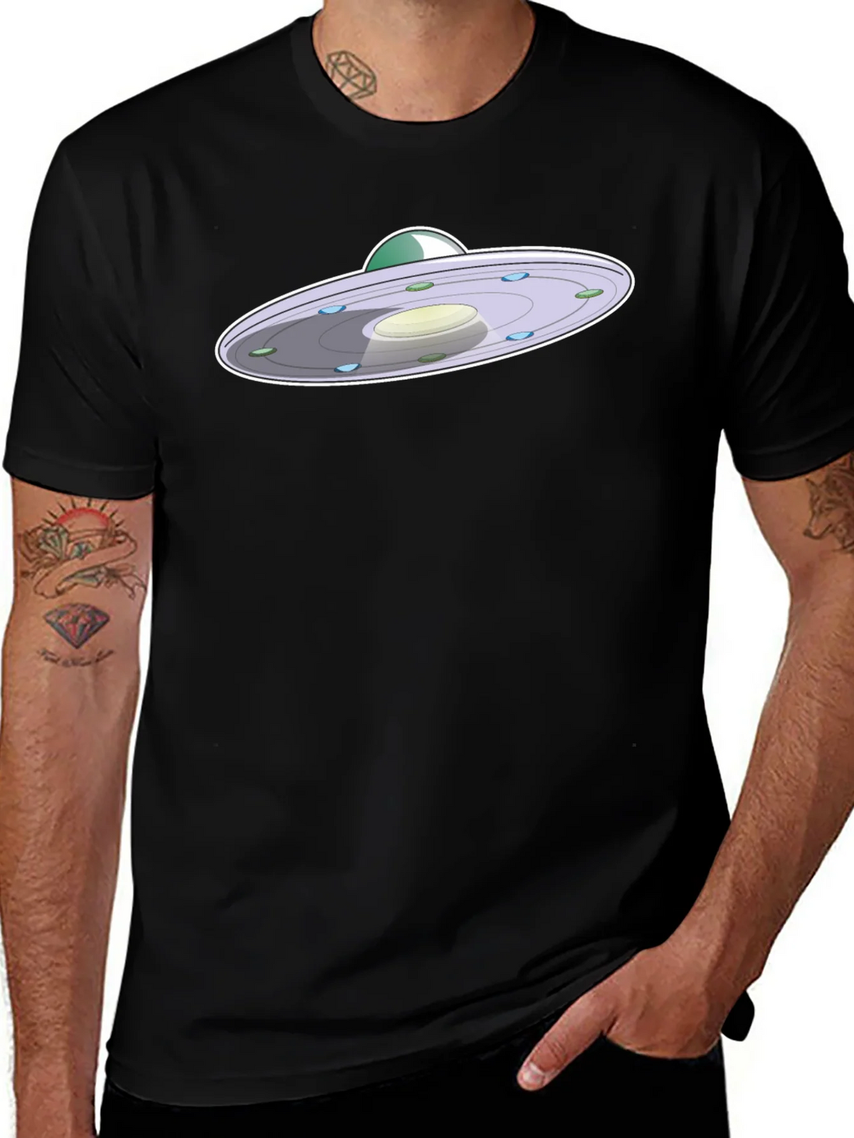UFO Graphic Print Tee - Short Sleeve Crew Neck product image 1