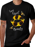 Sun Kissed Beauty Sunflower Lip T-Shirt product image 1