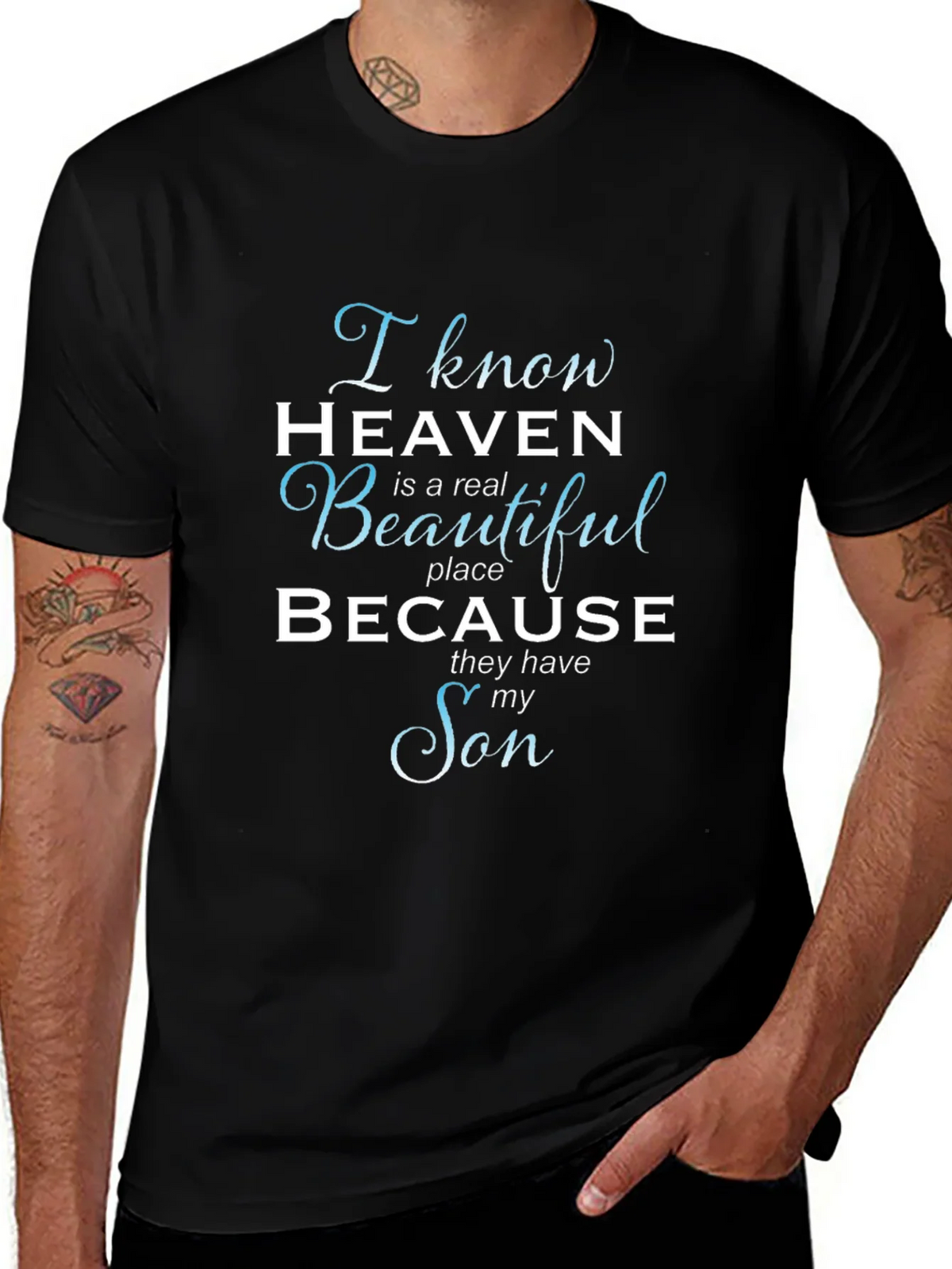 I Know Heaven T-Shirt - Memorial Son Tee product image 1