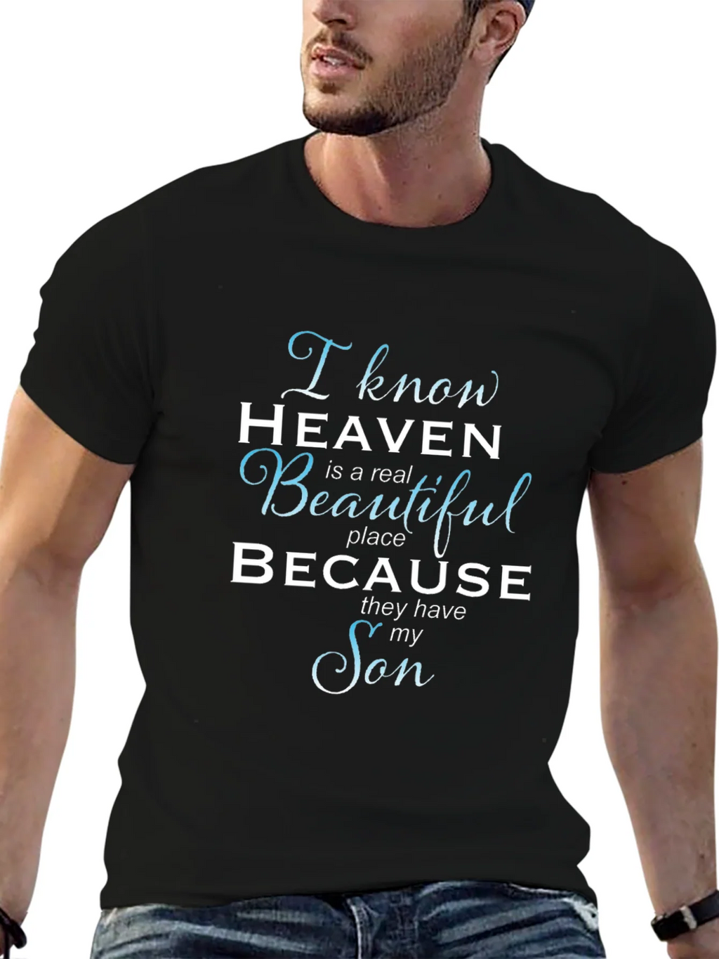 I Know Heaven T-Shirt - Memorial Son Tee product image 9