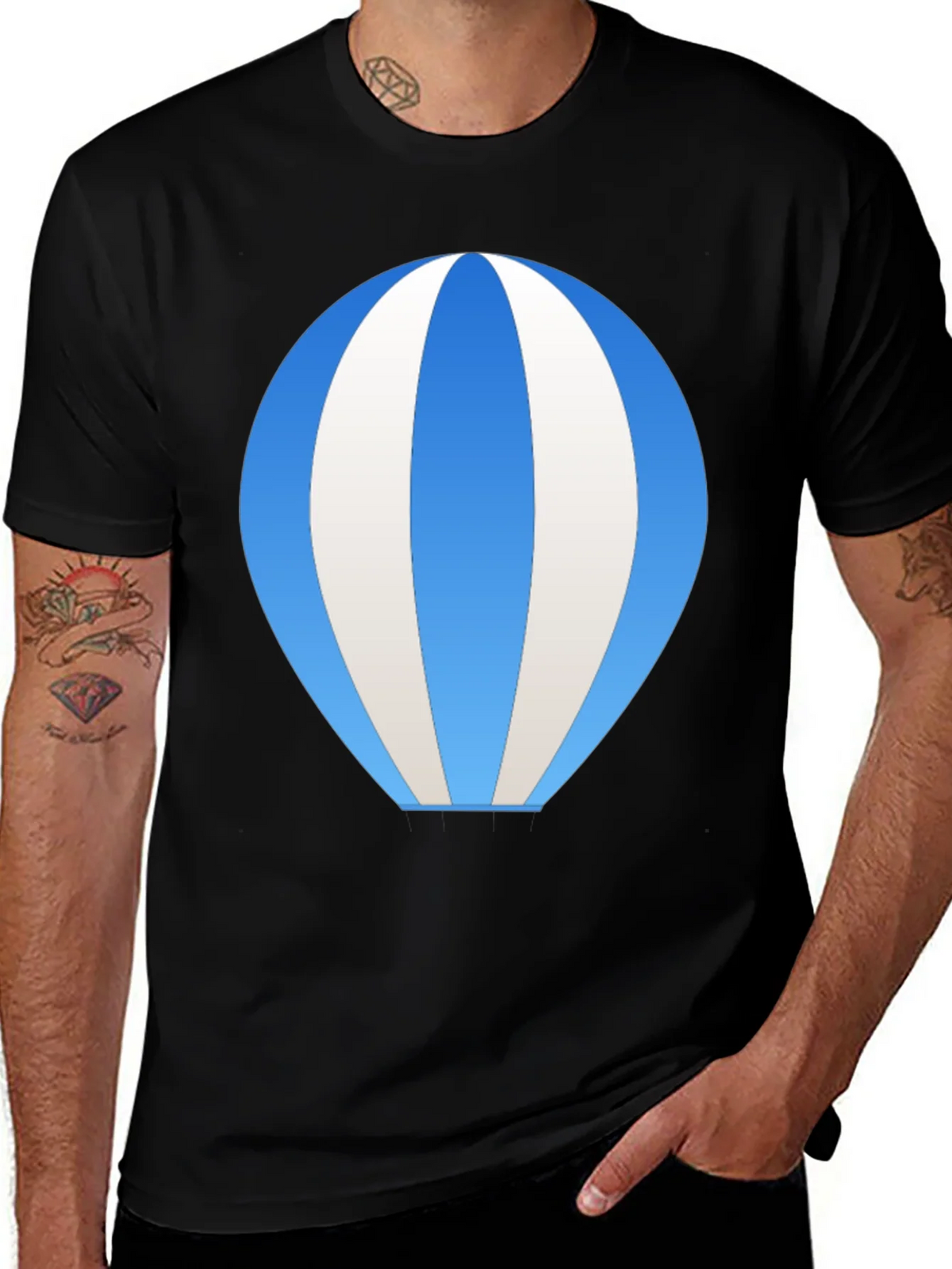 Blue Hot Air Balloon Graphic Tee product image 1