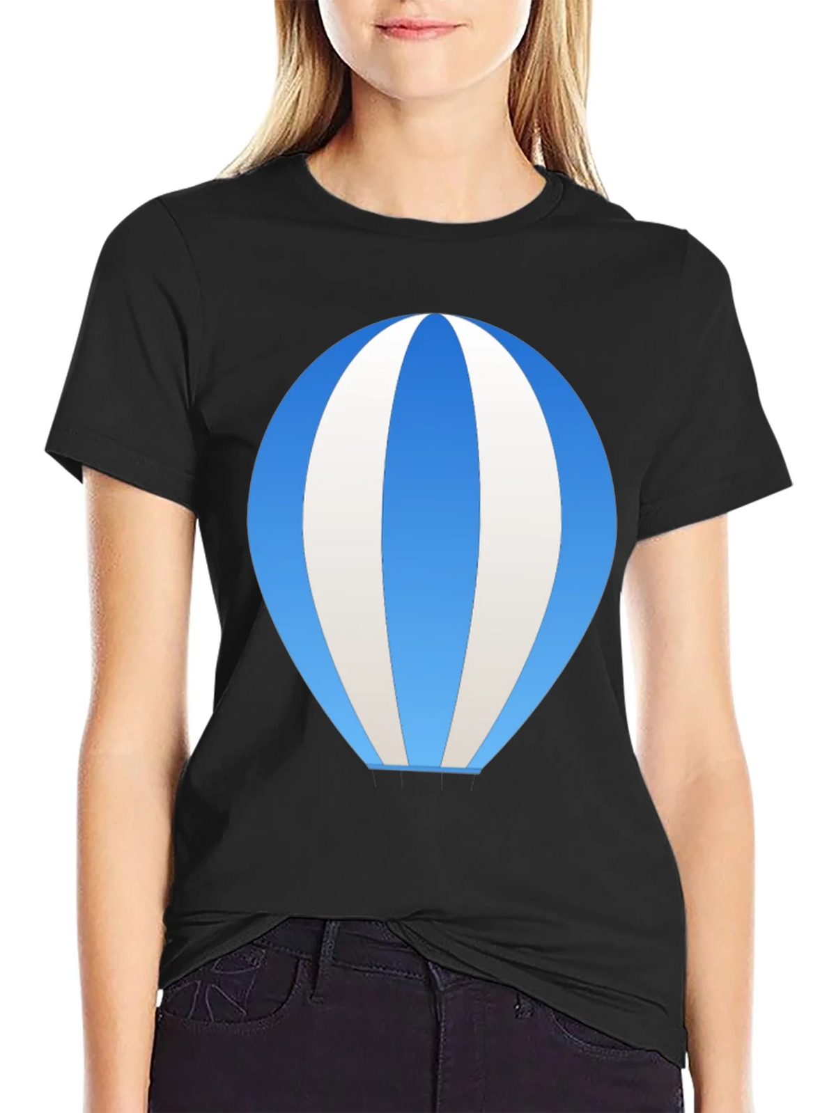 Blue Hot Air Balloon Graphic Tee product image 5