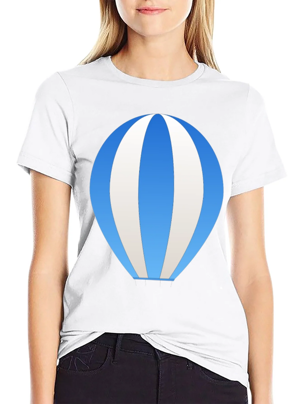 Blue Hot Air Balloon Graphic Tee product image 11