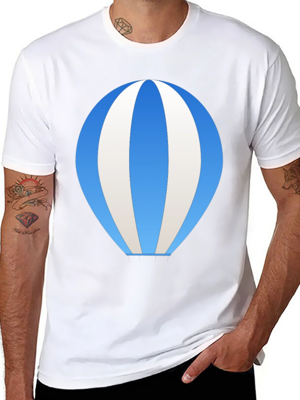 Blue Hot Air Balloon Graphic Tee product image 10