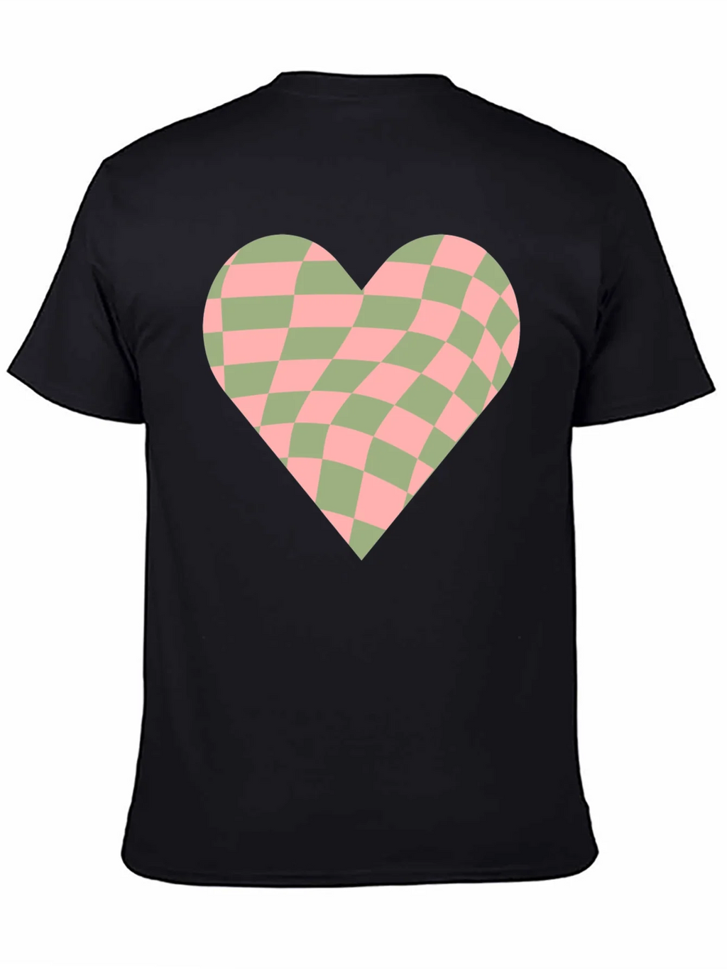 Retro Checkerboard Heart Graphic Tee product image 7