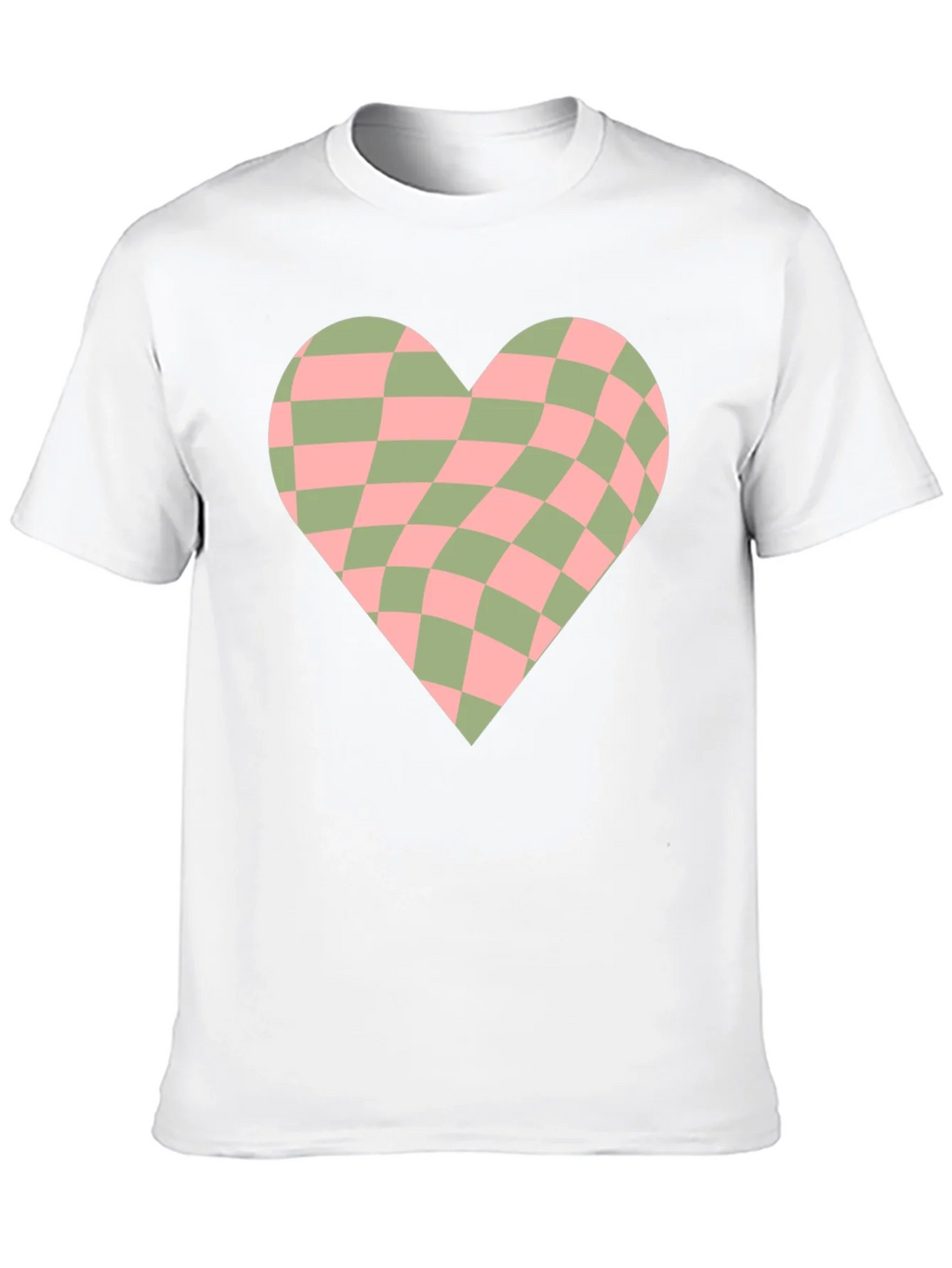 Retro Checkerboard Heart Graphic Tee product image 12