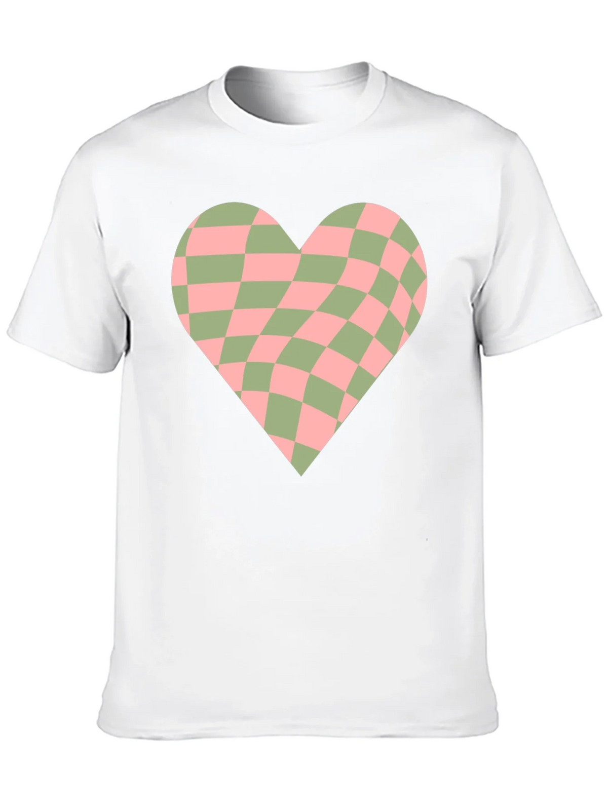 Retro Checkerboard Heart Graphic Tee product image 12