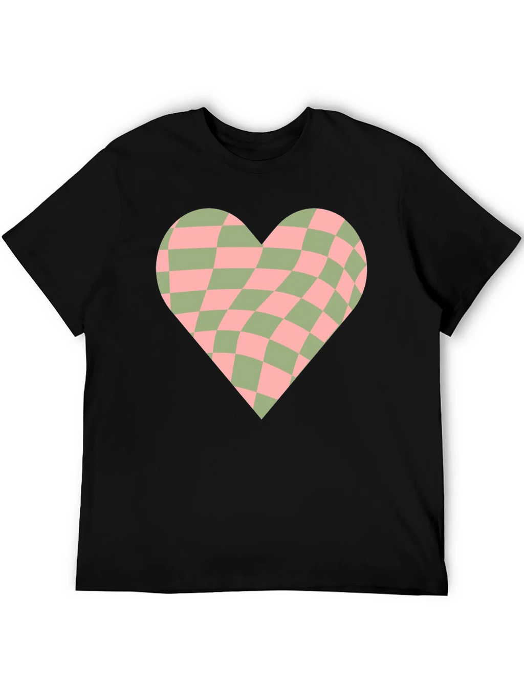 Retro Checkerboard Heart Graphic Tee product image 8