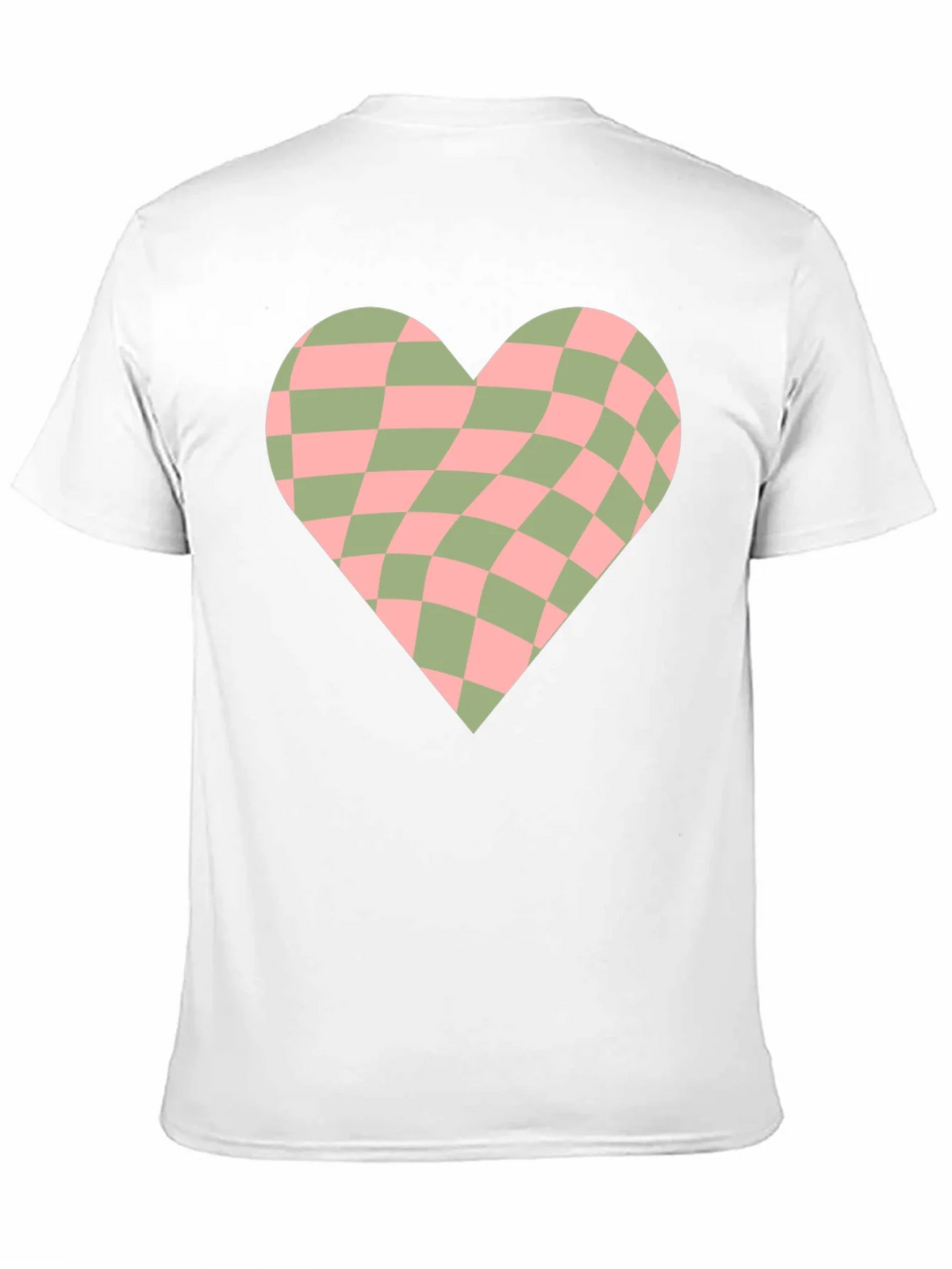 Retro Checkerboard Heart Graphic Tee product image 2