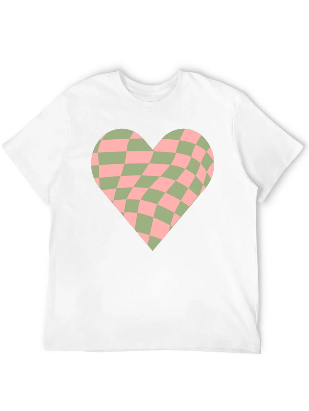 Retro Checkerboard Heart Graphic Tee product image 3