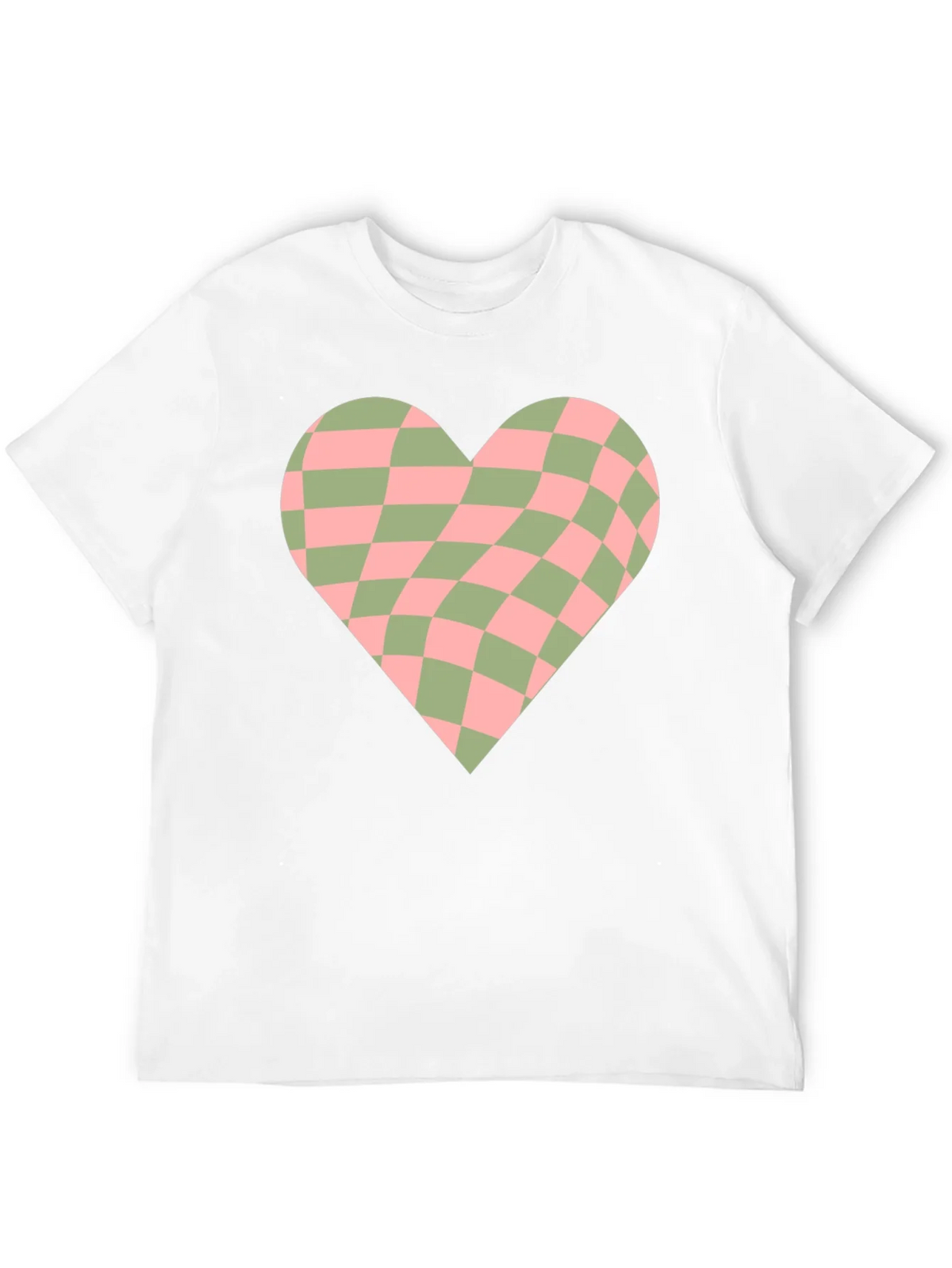 Retro Checkerboard Heart Graphic Tee product image 3