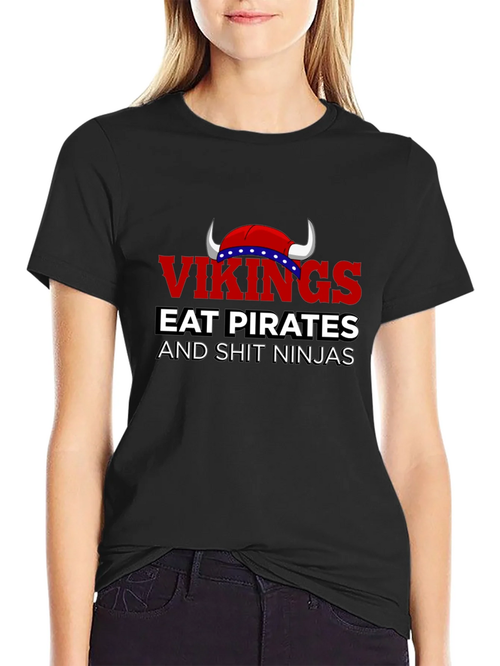 Vikings Eat Pirates Funny T-Shirt product image 5