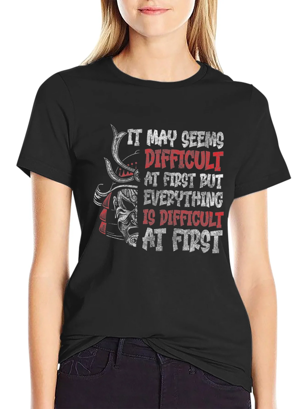 Samurai Warrior Motivational Graphic T-Shirt product image 5