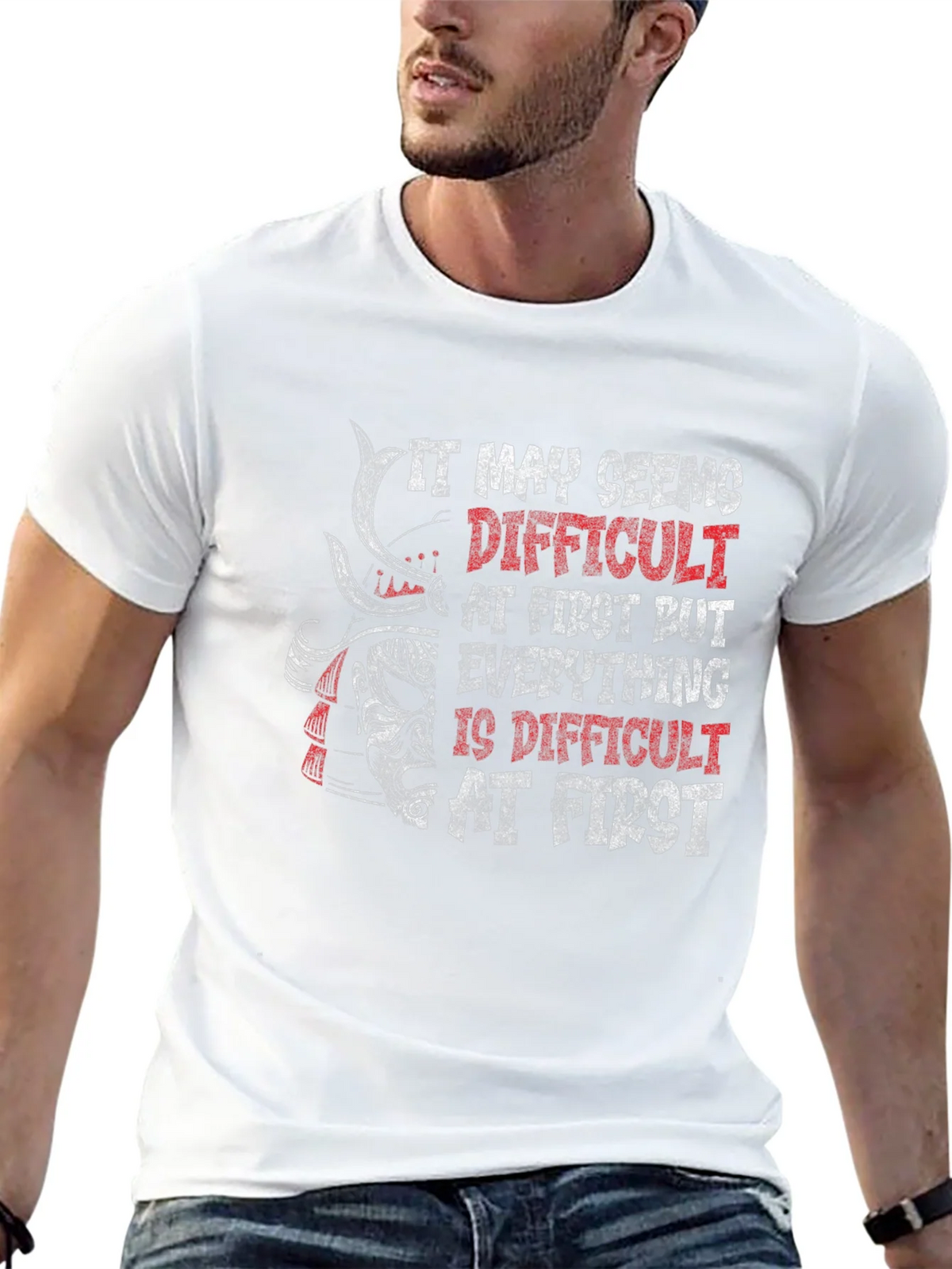 Samurai Warrior Motivational Graphic T-Shirt product image 4