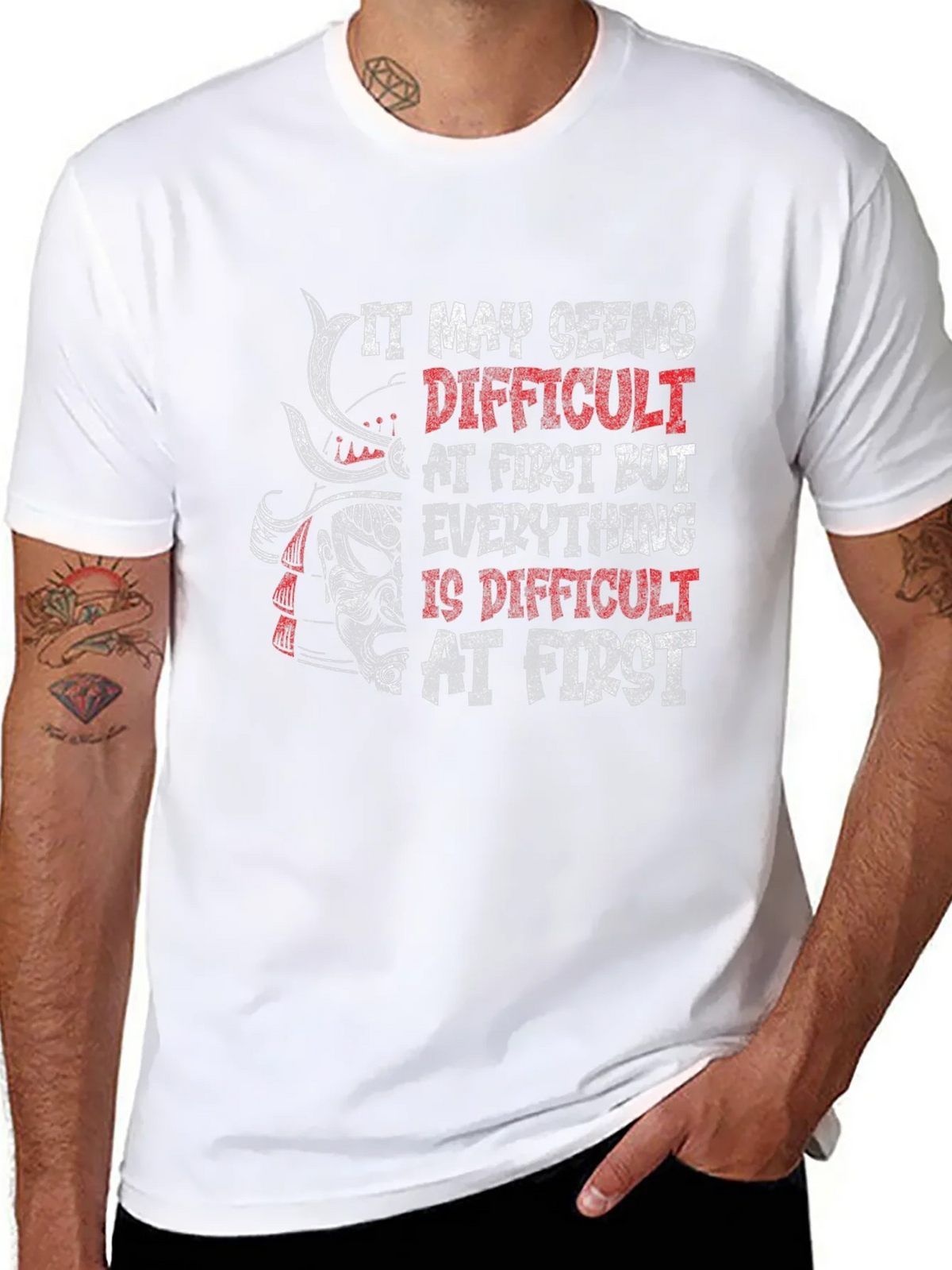 Samurai Warrior Motivational Graphic T-Shirt product image 10