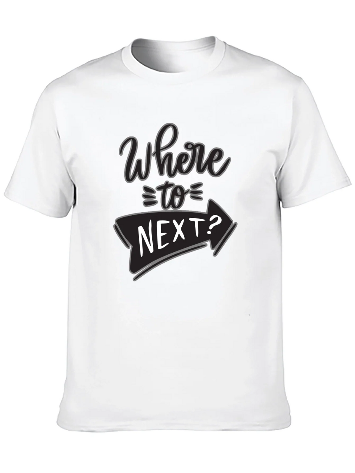 Where To Next? Black Graphic T-Shirt product image 12