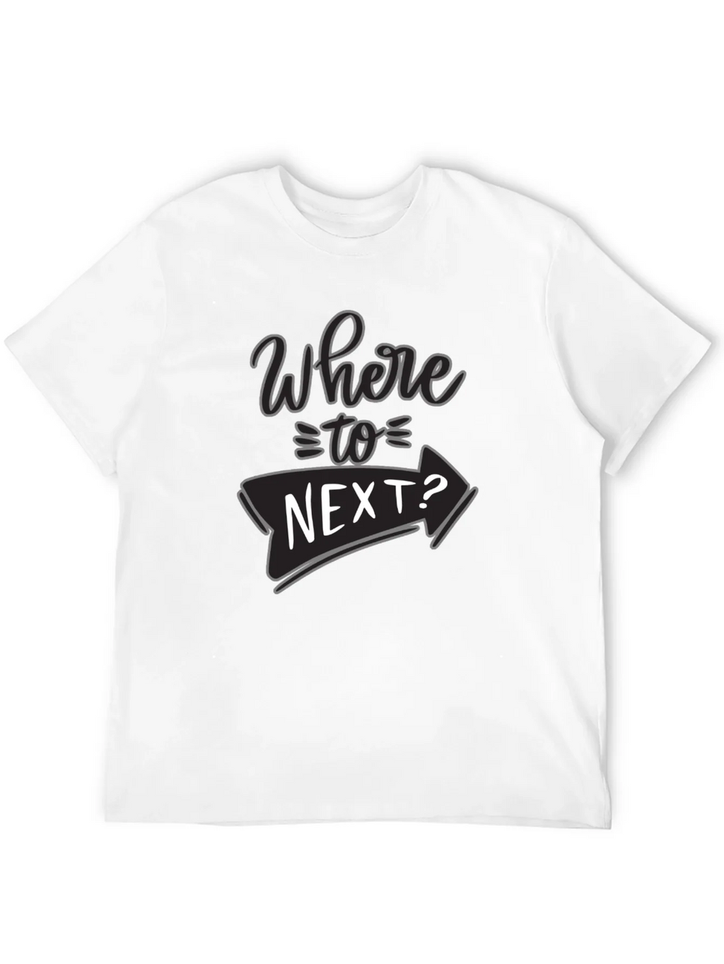 Where To Next? Black Graphic T-Shirt product image 3