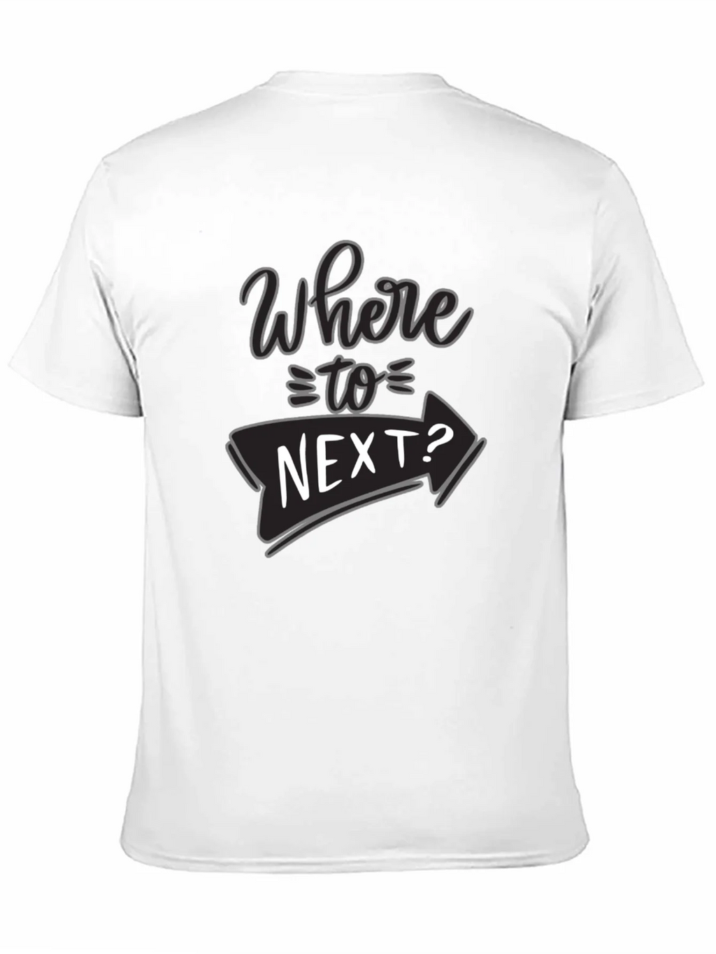 Where To Next? Black Graphic T-Shirt product image 2