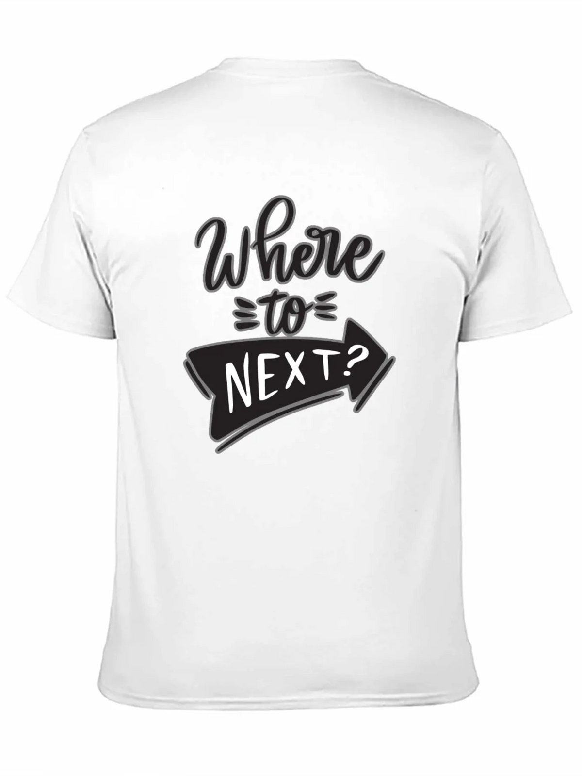 Where To Next? Black Graphic T-Shirt product image 2