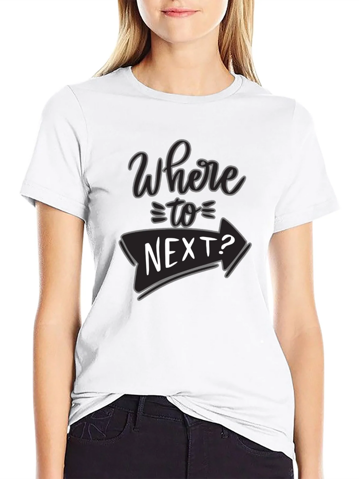 Where To Next? Black Graphic T-Shirt product image 11