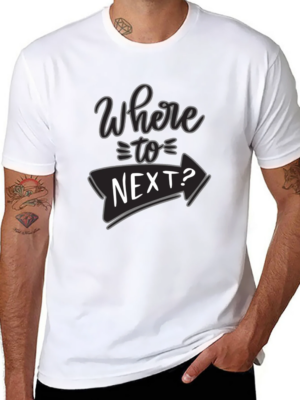 Where To Next? Black Graphic T-Shirt product image 10