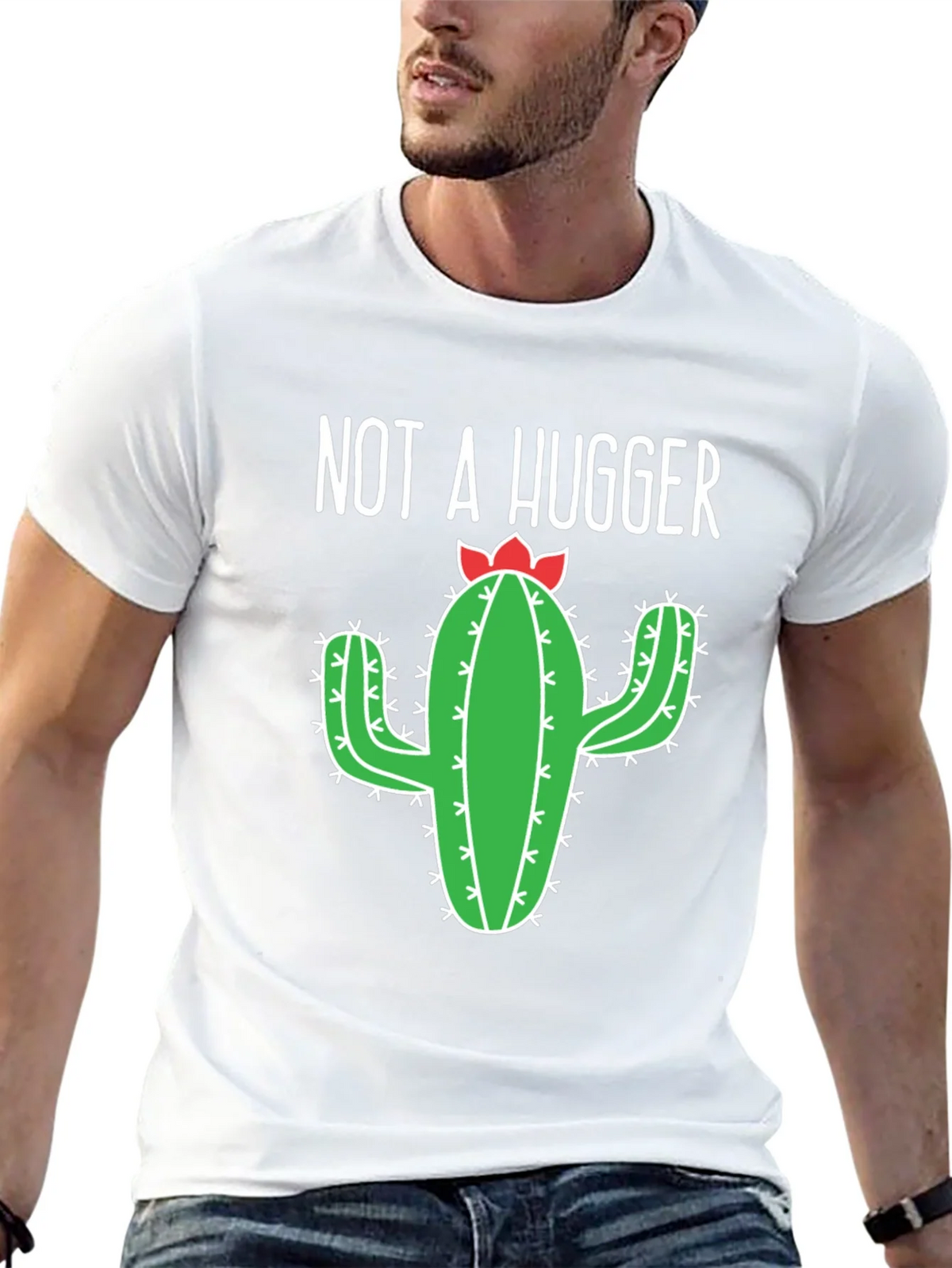 Not A Hugger Cactus Graphic T-Shirt - Unisex product image 4