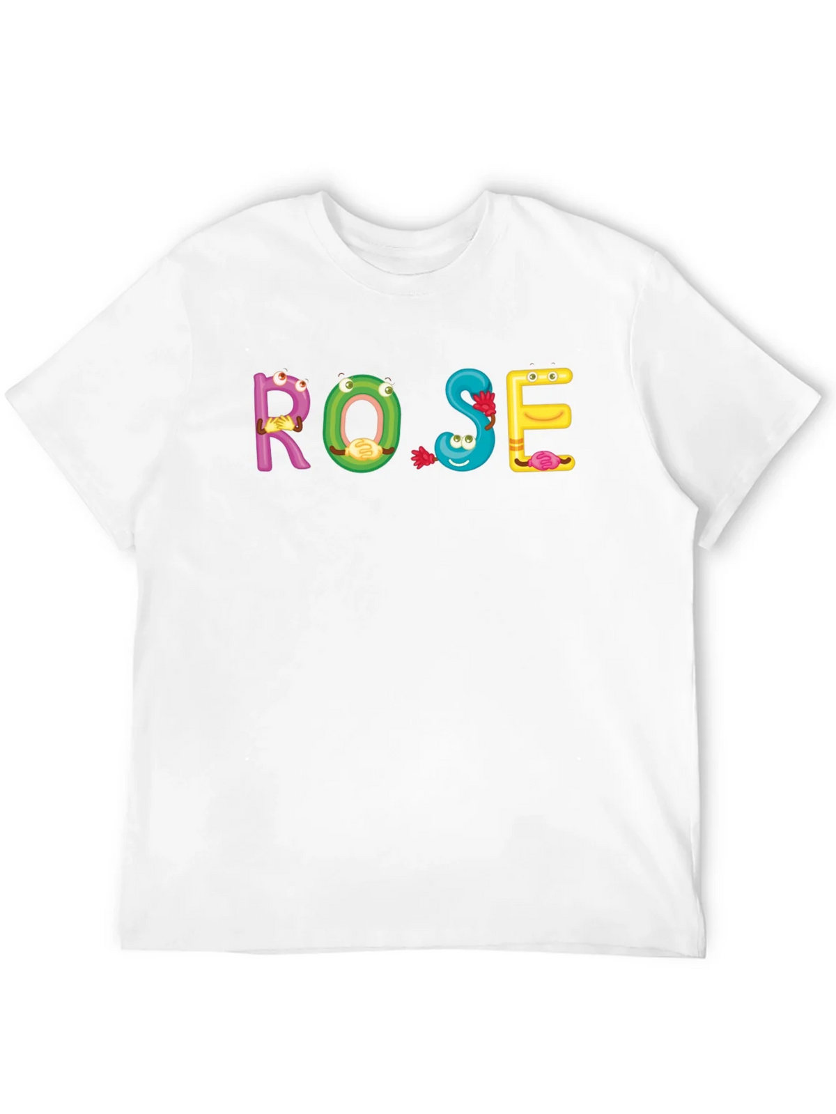 ROSE Cartoon Letter Black T-Shirt product image 3