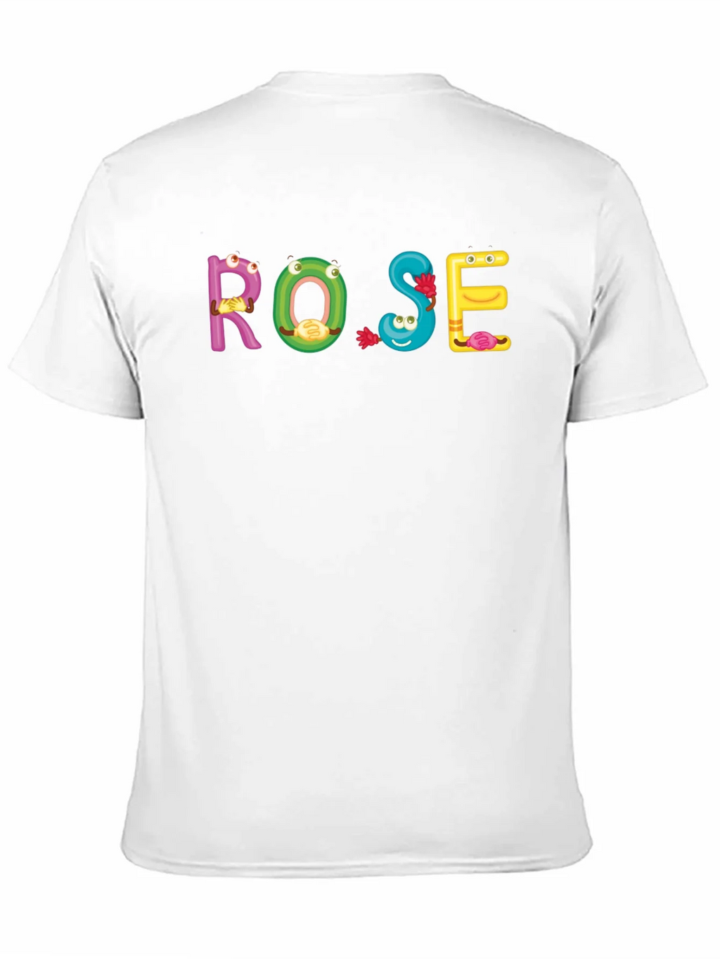 ROSE Cartoon Letter Black T-Shirt product image 2