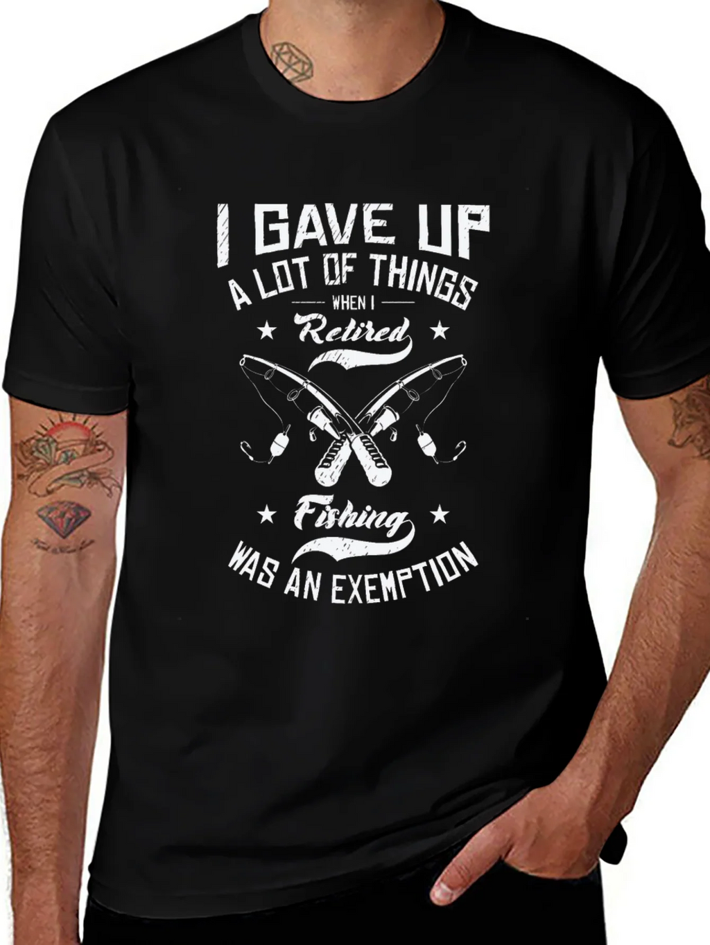 Retired Fishing T-Shirt - Fishermans Exemption product image 1