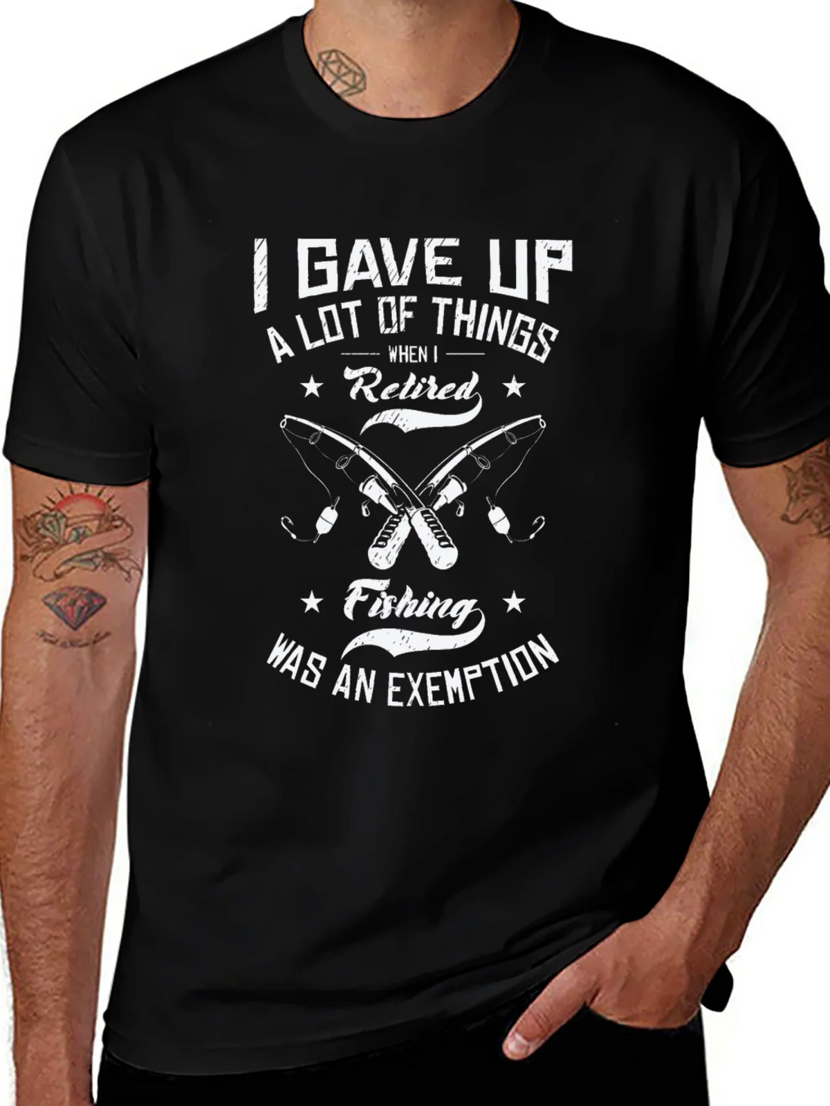 Retired Fishing T-Shirt - Fishermans Exemption product image 1
