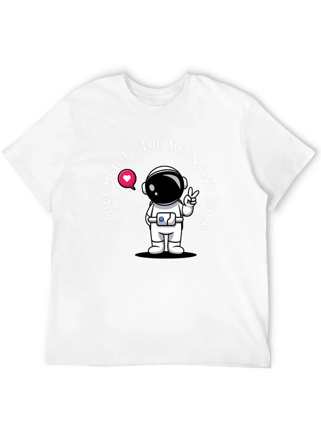I Love You To The Moon Astronaut Black T-Shirt product image 3