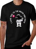 I Love You To The Moon Astronaut Black T-Shirt product image 1