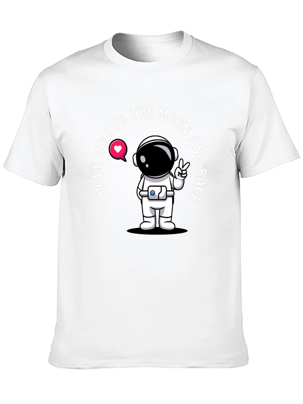 I Love You To The Moon Astronaut Black T-Shirt product image 12