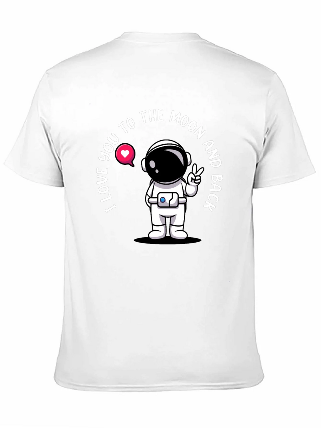 I Love You To The Moon Astronaut Black T-Shirt product image 2