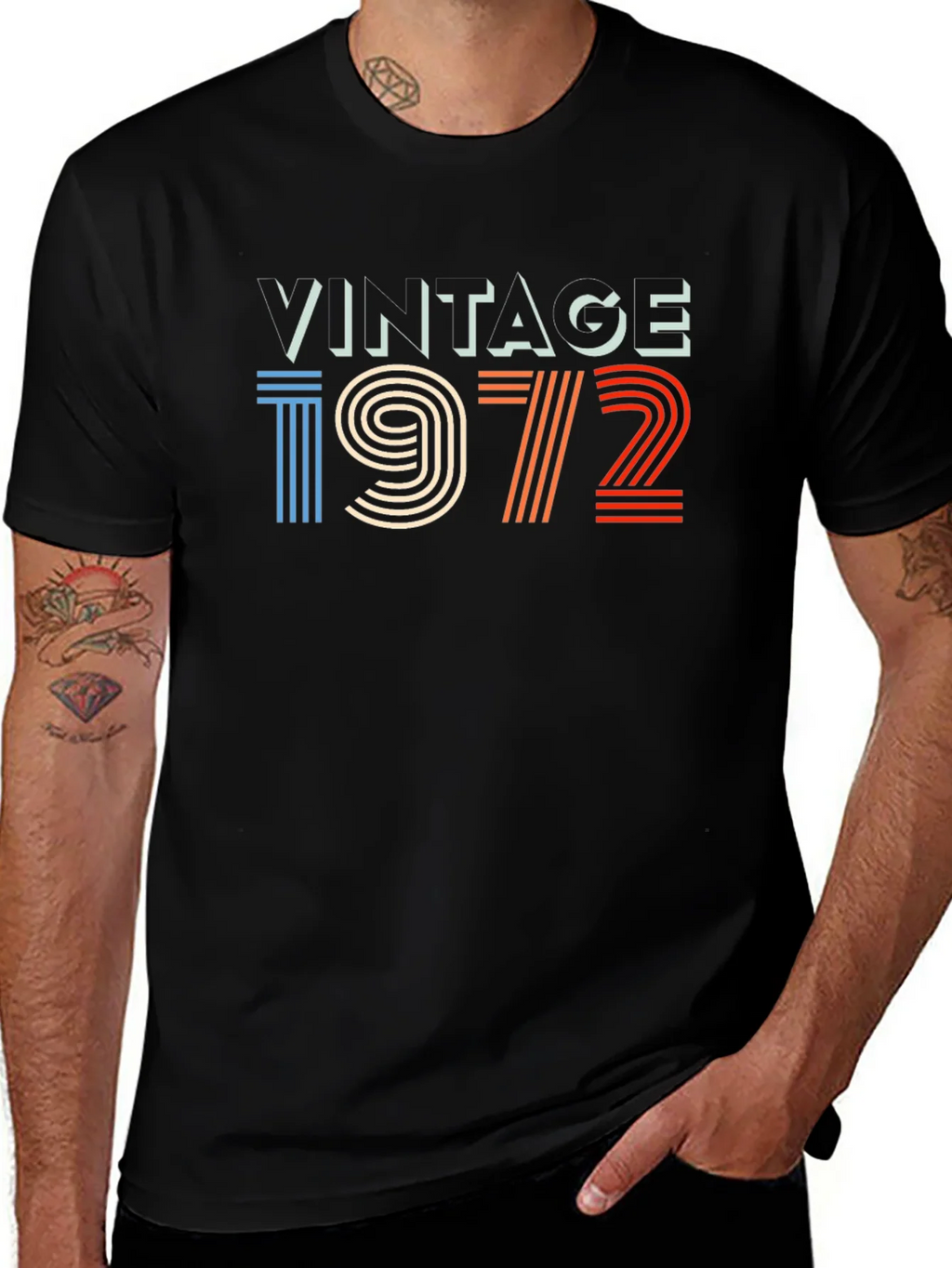 Vintage 1972 Graphic Tee - Retro Birthday Shirt product image 1