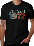 Vintage 1972 Graphic Tee - Retro Birthday Shirt product image 1