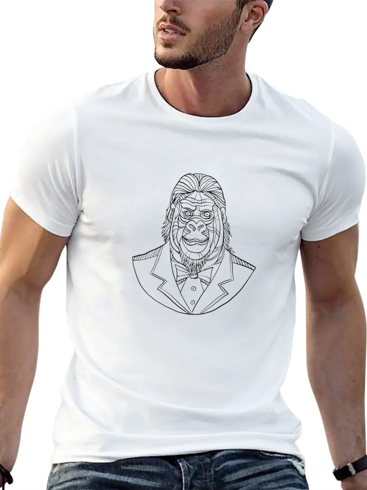 Classic Black Crew Neck Short Sleeve T-Shirt product image 4