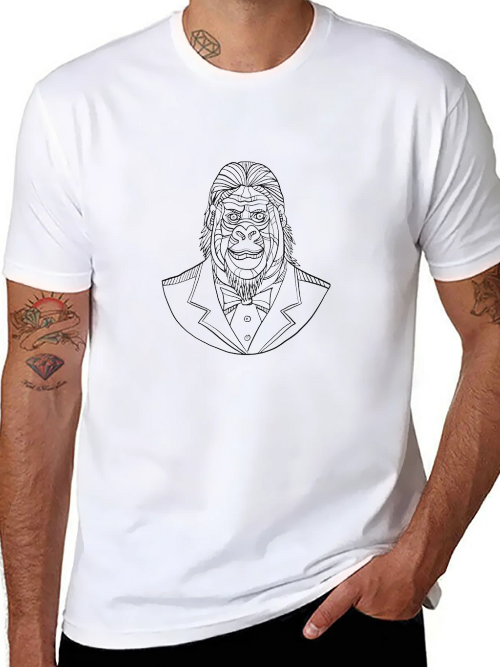 Classic Black Crew Neck Short Sleeve T-Shirt product image 10
