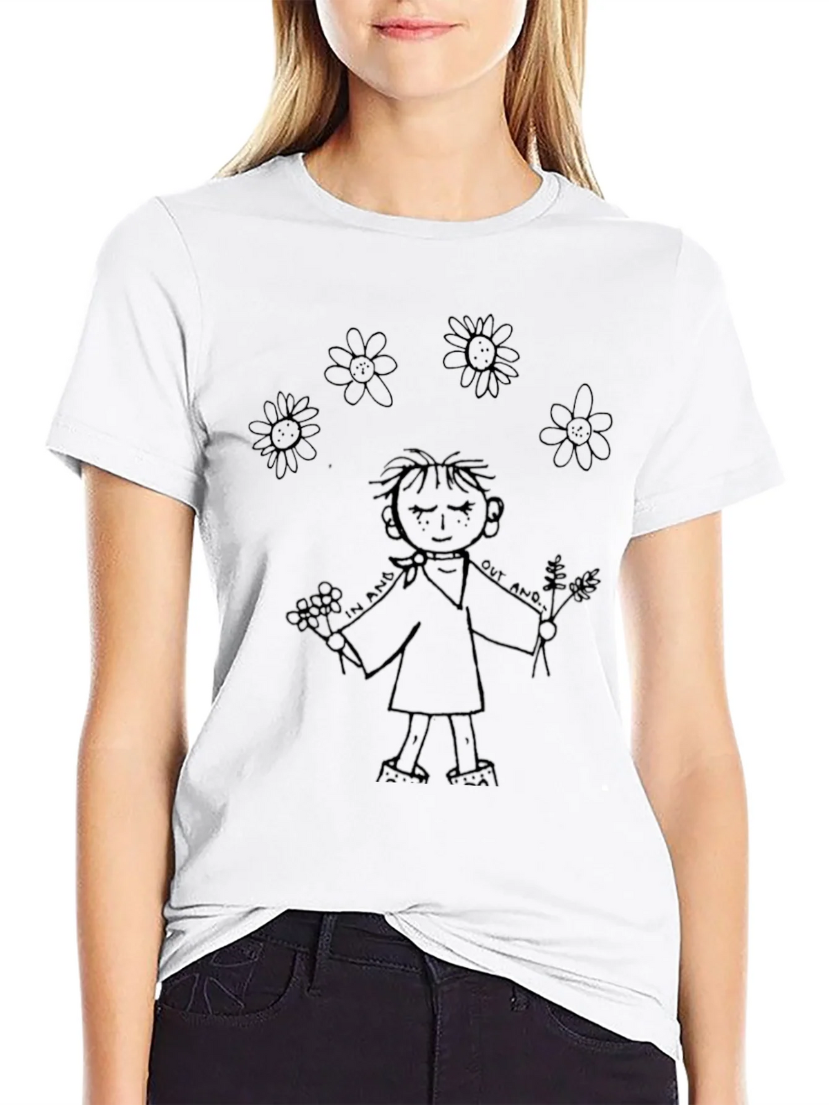 Whimsical Cartoon Graphic Black T-Shirt product image 11