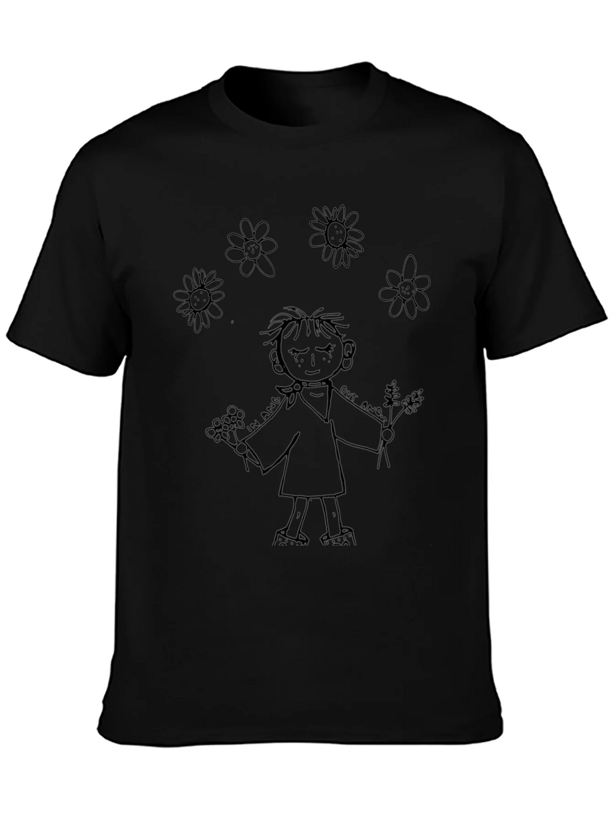 Whimsical Cartoon Graphic Black T-Shirt product image 6