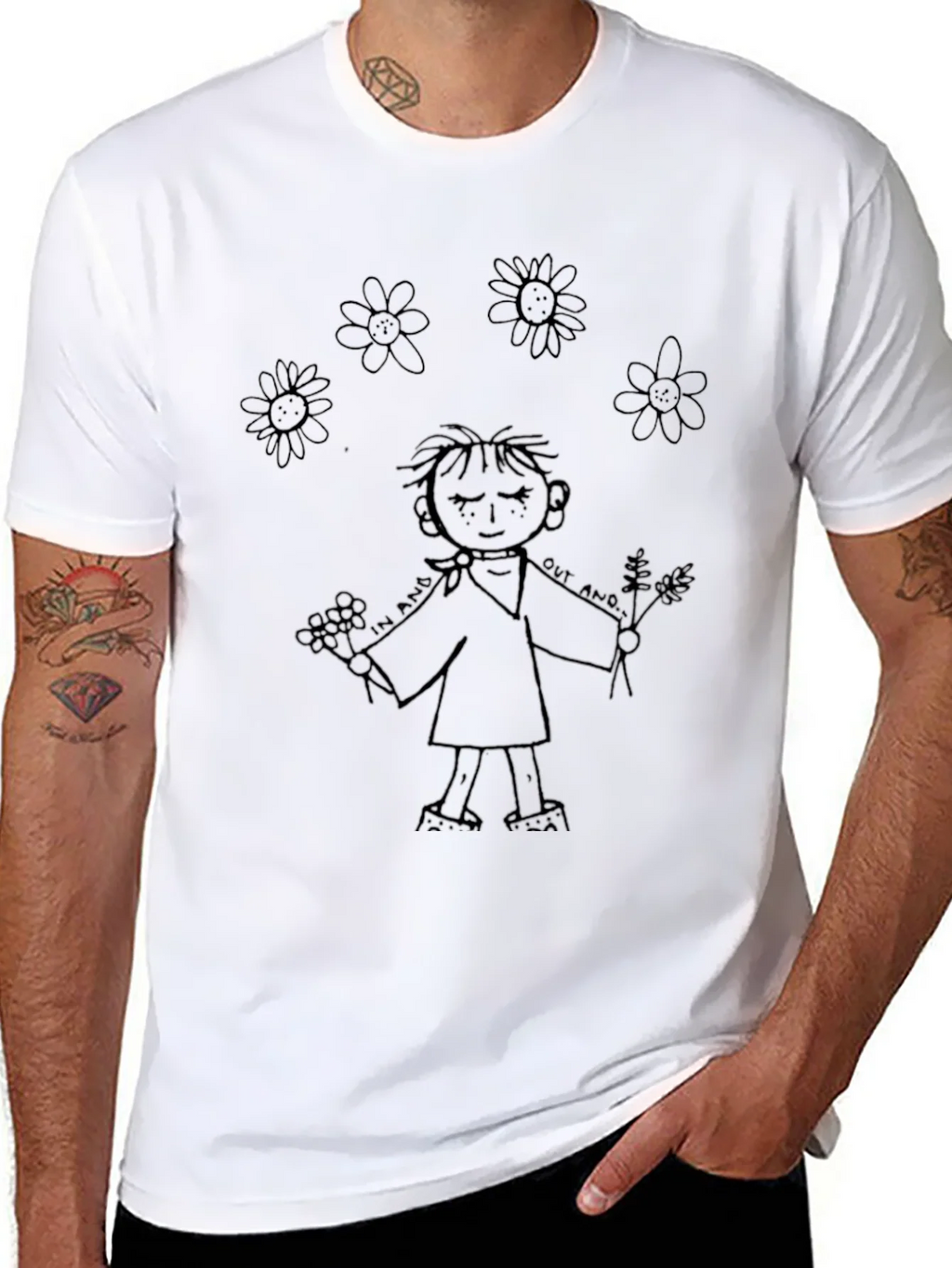 Whimsical Cartoon Graphic Black T-Shirt product image 10