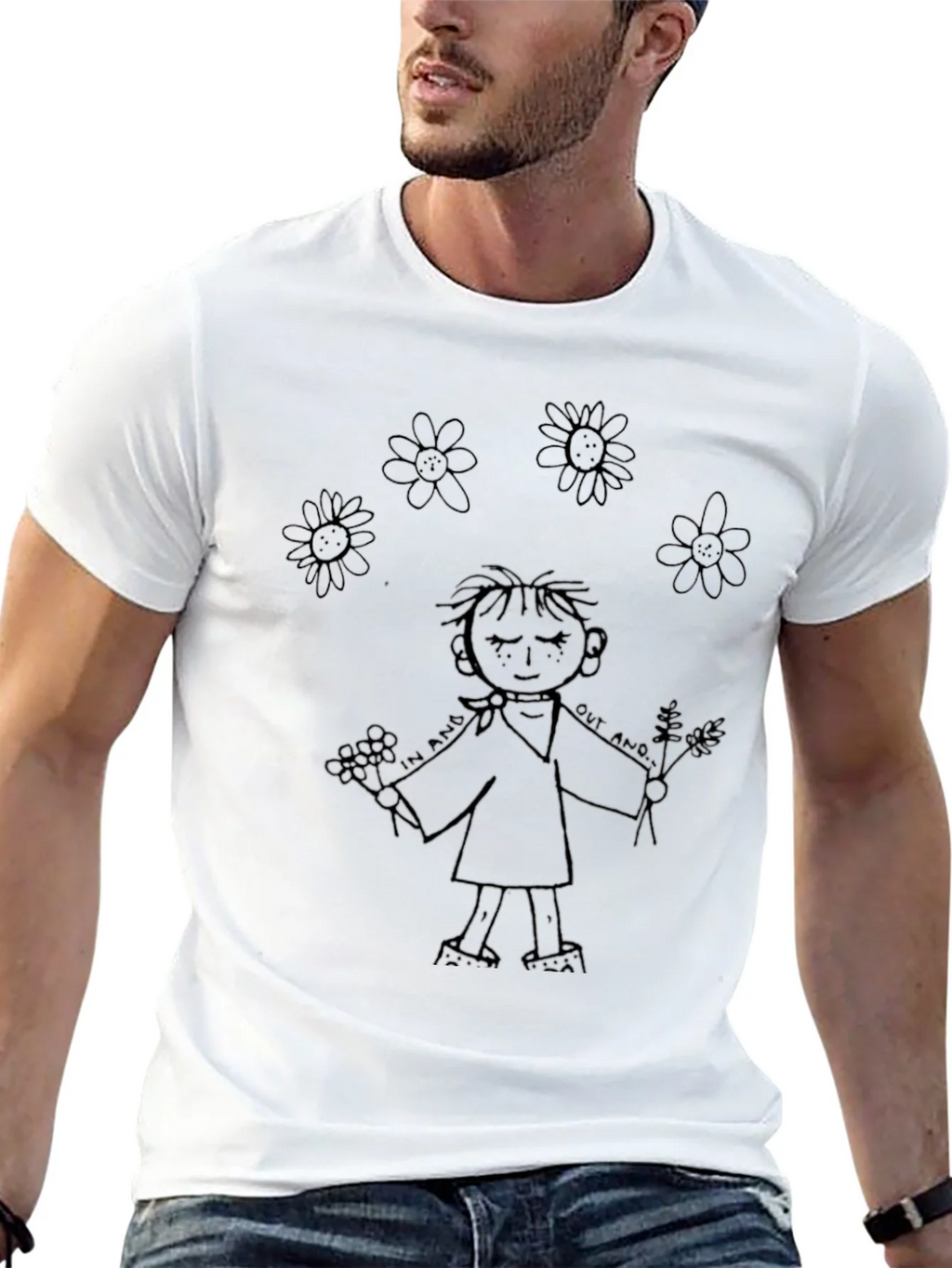 Whimsical Cartoon Graphic Black T-Shirt product image 4