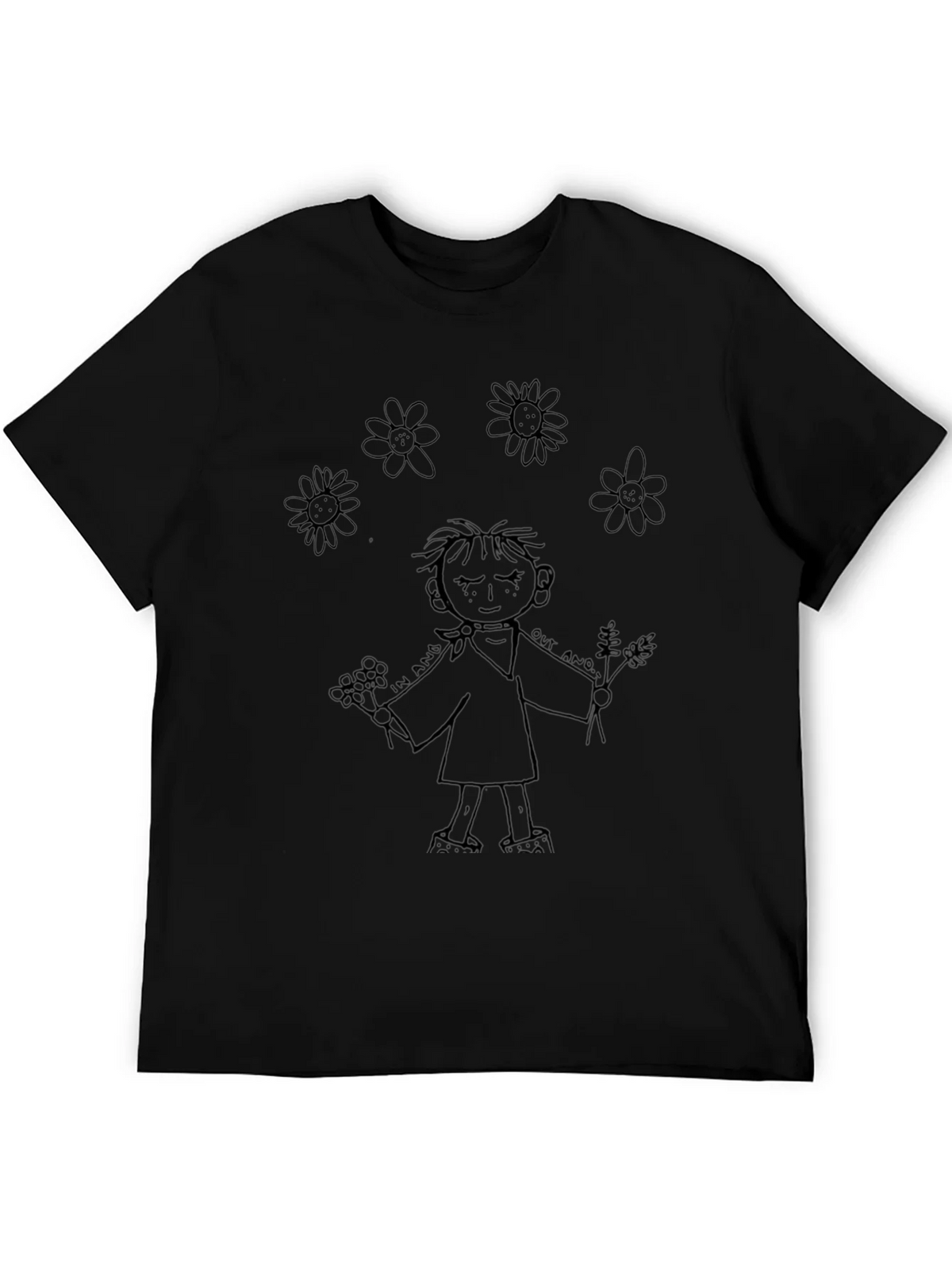 Whimsical Cartoon Graphic Black T-Shirt product image 8