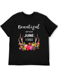 Beautiful Since June 1980 T-Shirt product image 1