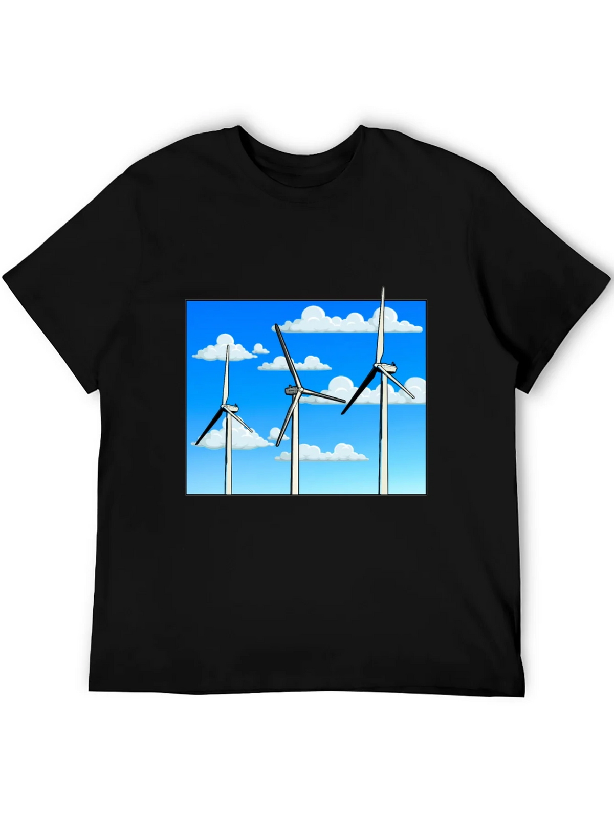 Wind Turbine Graphic Tee - Sustainable Energy Shirt product image 8